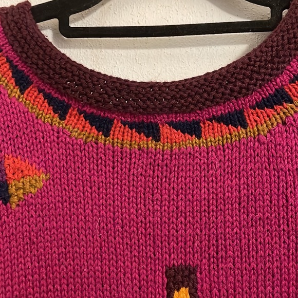 secrets sun prints hand knit sweater small - Picture 7 of 9